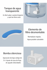 BEBEDERO MASCOTAS TRANSPARENTES