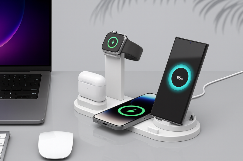 Cargador inalambrico 4 en 1