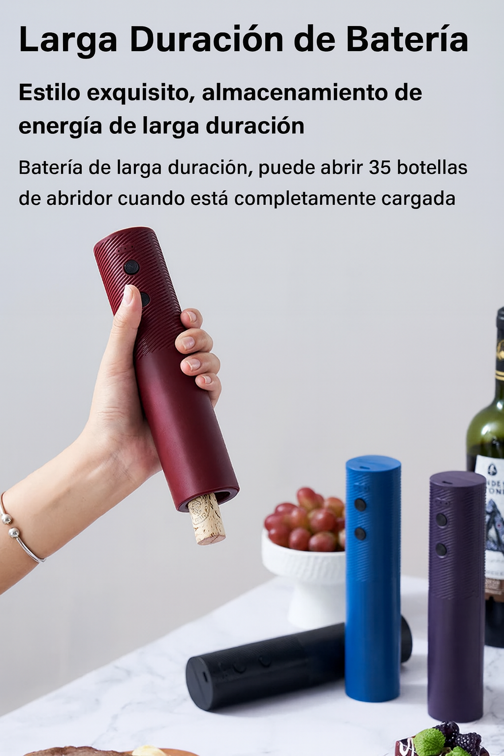 Abridor de botellas de vino eléctrico